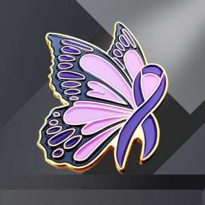 Cancer Awareness Ribbon enamel pin